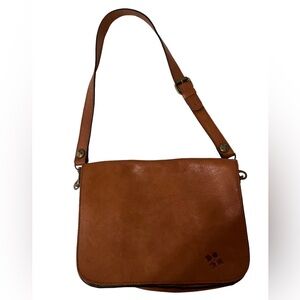 Patricia Nash Brown Leather Shoulder Bag Tooled Leather Purse GUC